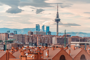  landscape on a warm summer afternoon in madrid