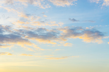 Colorful sunset light sky with cloud