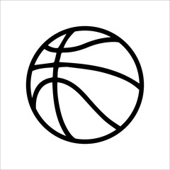 Basketball icon, Basketball logo isolated in white and black