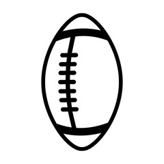 Rugby icon, Rugby logo isolated inblack and white