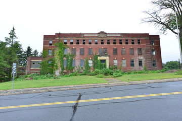 An Abandoned state Police station.