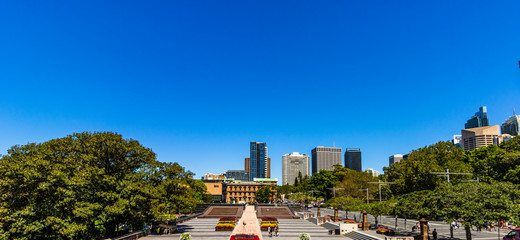 Panoramic view of downtown area in Sydney, Australia, 2019.