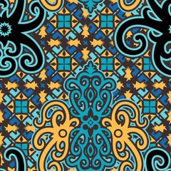 seamless pattern of borneo batik style. traditional Indonesian fabric motif. vector design inspiration. Creative textile background for fashion or cloth. culture motif of dayak
