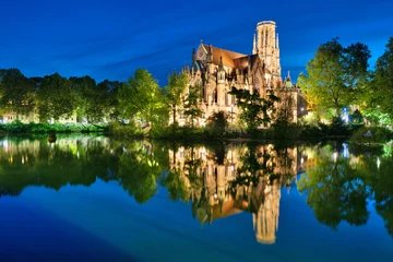 Feuersee Stuttgart zur blauen Stunde © Thomas