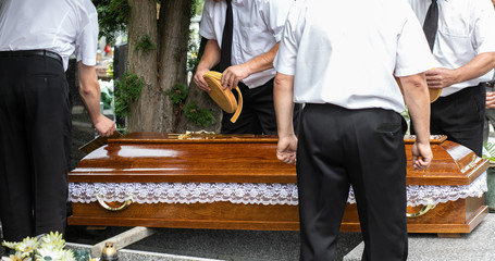 funeral ceremonies, coffin in morgue , coffin in funeral