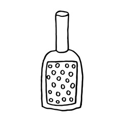 Hand drawn Cosmetic tools. Cosmetology background. Isolated beauty products. Facial cosmetics. Makeup. Lipstick. Eye lash. Mascara. Brush. Glamour vector illustration. Design make up pack. Toiletry.