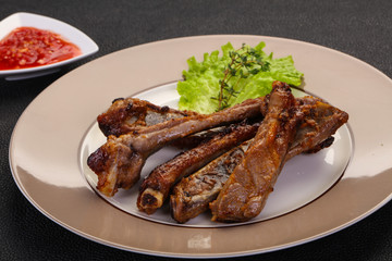 Roasted pork ribs
