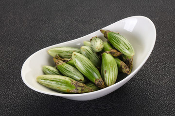 Green asian eggplant