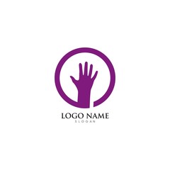 Fototapeta na wymiar Hand Care Logo Template vector icon illustration design 