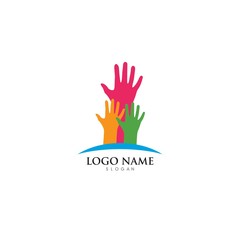 Obraz premium Hand Care Logo Template vector icon illustration design 