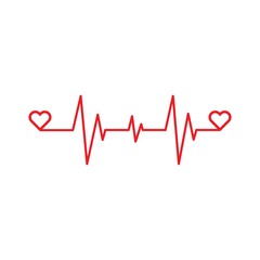 Heartbeat Cardiogram Icon Vector illustration