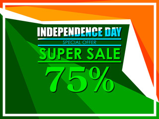 easy to edit vector illustration of Happy Independence Day of India tricolor background for 15 August Big Freedom sale promotion banner