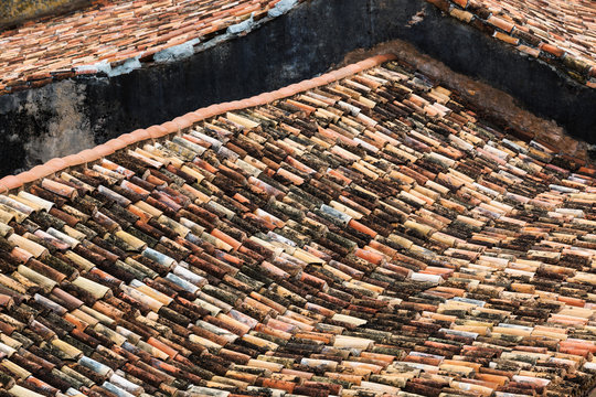 old tiled roofs