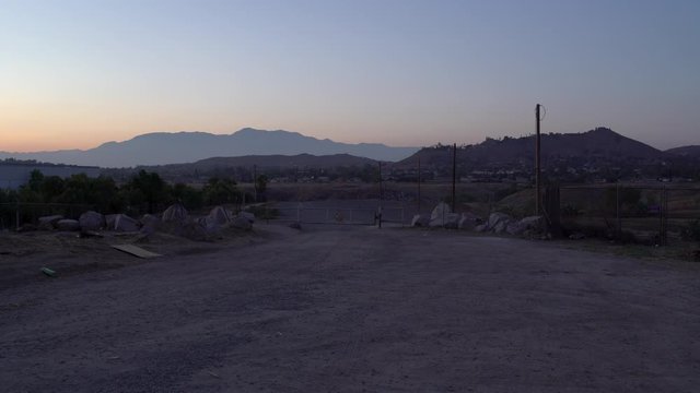 Sunset of mountainside in Riverside, CA.