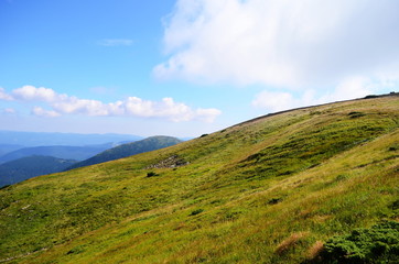 Fototapeta premium Beautiful view of the mountains on a sunny summer day