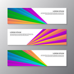 Fototapeta premium Business Banner Template with Colorful Gradient Style, Layout Modern Design, Corporate web header or footer
