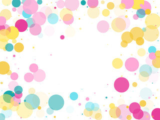 Confetti festive background in blue, pink, yellow