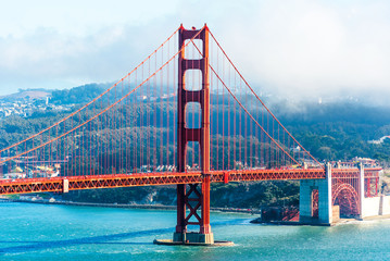 View of The Golden Gate Bridge in San Francisco, USA.