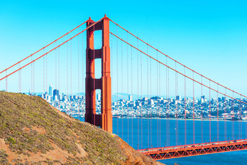 View of The Golden Gate Bridge in San Francisco, USA.