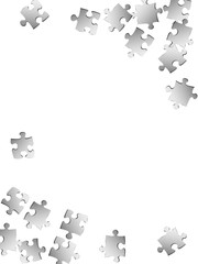 Abstract enigma jigsaw puzzle metallic silver