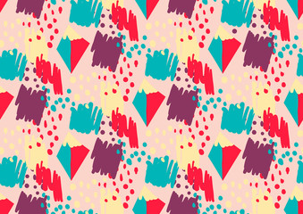 seamless pattern with color strokes