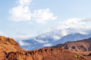 landscape of the mountains and sky