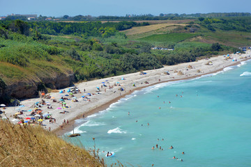 Vasto, Abruzzo/Italy- The sunny reserve natural beach of Punta Aderci.