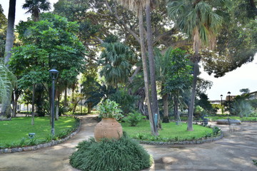 Giardini del palazzo reale di Palermo, Sicilia	