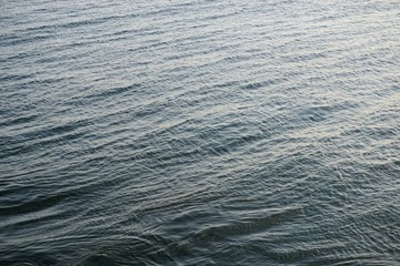 Water ripples on the sea surface.