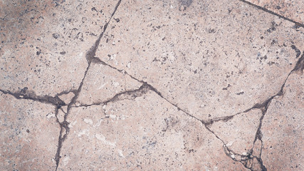 Grunge crack texture. Old concrete road.