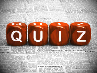 Quiz concept icon means examination or test question - 3d illustration