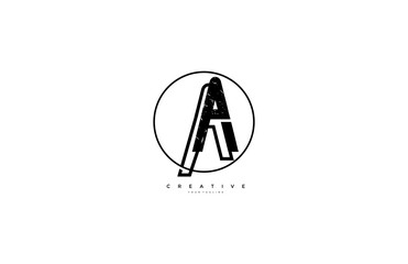 Creative Initial A Letter Line Moderm Minimalist Grungy Logo