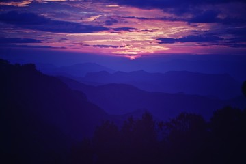 Obraz premium sunset in mountains
