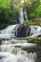 Fototapeta na wymiar Upper Mclean Falls, Catlins National Park, South Island, New Zealand