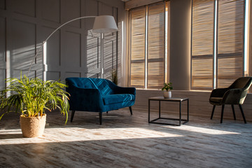 modern living room design with sofa