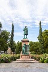 Statue of Runeberg on Esplanadi in Helsinki, Finland