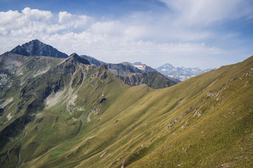 Fototapeta na wymiar Scenic mountain range in summer season.
