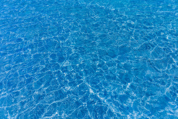 Sea surface texture. Blue water wave photo. Blue sea water mesh