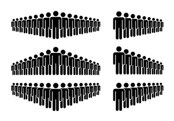 Group of People. People Figure Pictogram Icons. Crowd signs.