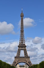Fototapeta na wymiar Tour Eiffel from Champ de Mars. Paris, France.