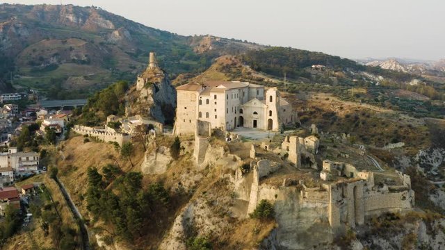 Castello Carafa di Roccella Ionica, vista Aerea con drone.