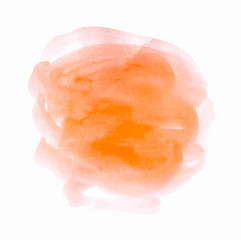 Abstract vector orange watercolor texture