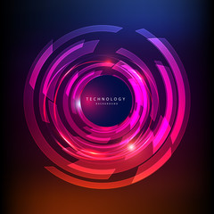 Abstract technology digital hi tech hexagons concept background. Space for your text