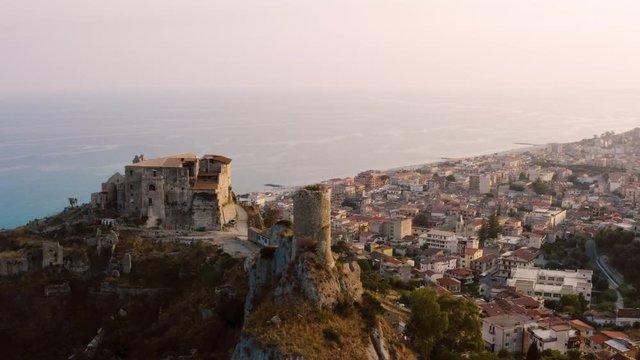 Castello Carafa di Roccella Ionica, vista Aerea con drone.