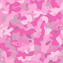 Camouflage,pink color abstract military seamless pattern.