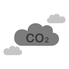 CO2 grey cloud isolated on white background vector illustration EPS10