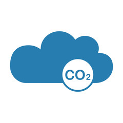 CO2 blue cloud isolated on white background vector illustration EPS10