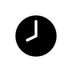 Clock icon in trendy flat style isolated on background. Clock icon page symbol for your web site design