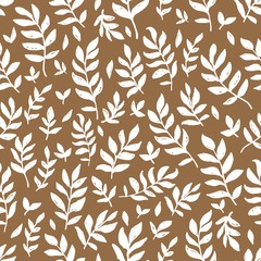 Autumn leaves seamless pattern. Decorative illustration, good for printing.   Colorful wallpaper vector. Great for label, print, packaging, fabric.