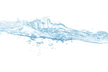 water splash isolated on white background, water